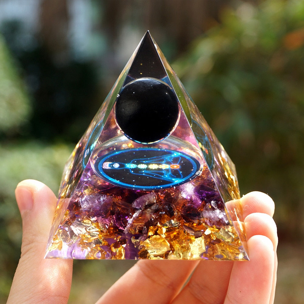 Orgonite Pyramid Crystals Natural Stone Orgone