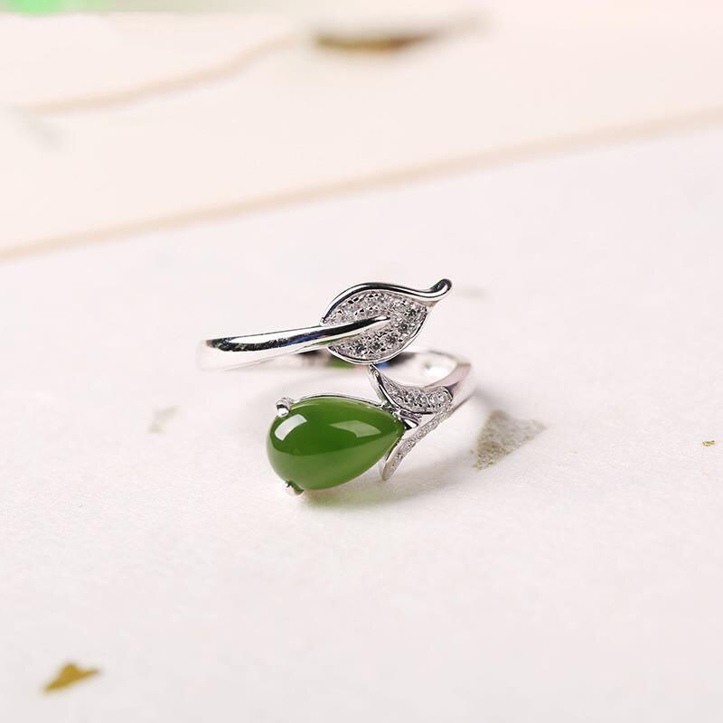 Hetian jade leaf drop opening