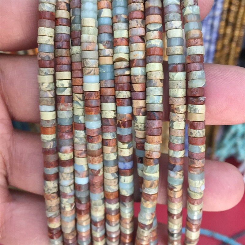 Green Imperial Jasper Turquoise Disc Round Heishi Beads