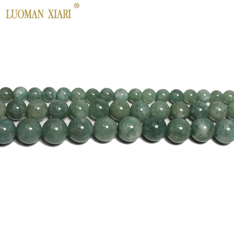 Green Jades Round Natural Stone Beads