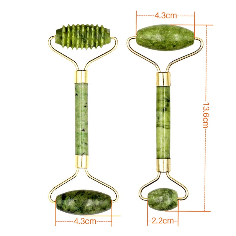 Gua Sha Massager Tool Massage Jade Roller Set