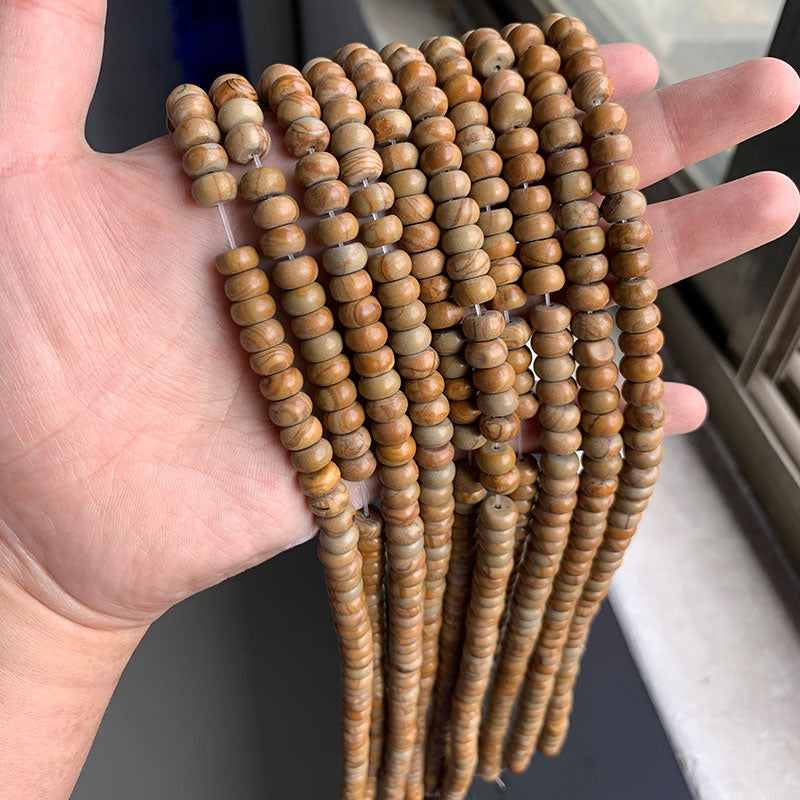 Abacus Beads Rondelle Shape Lapis Jaspers Jades Amazonite