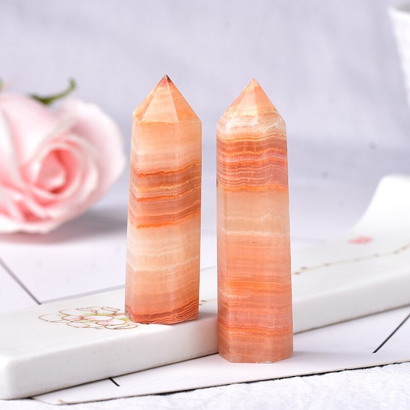 Natural Crystal Point Red Afghan Jade Healing