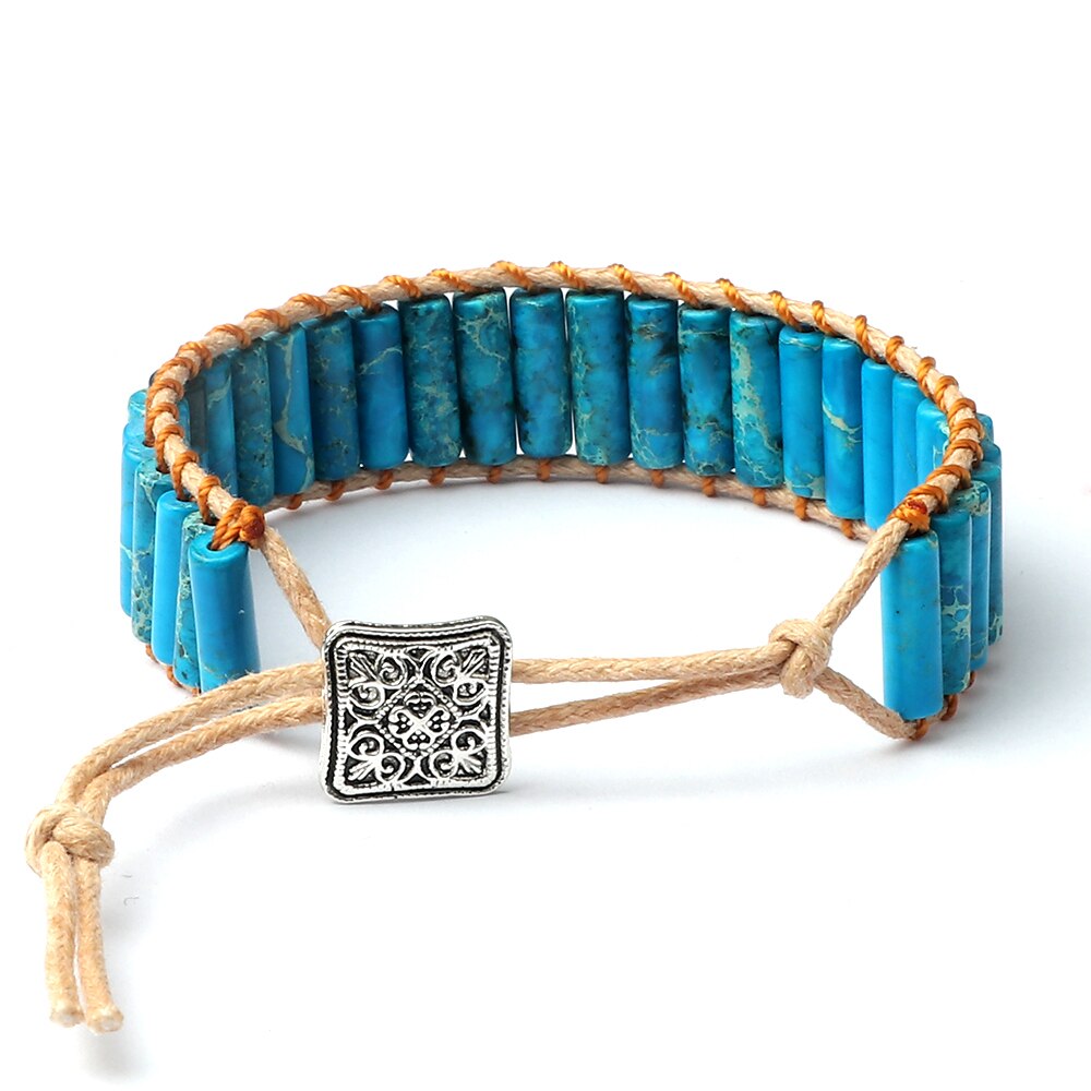 Bohemian Cylinder Emperor Stone Bracelet Vintage