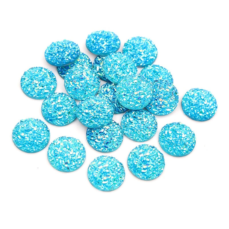 Fashion Mix Colors Natural Stone Convex Flat back