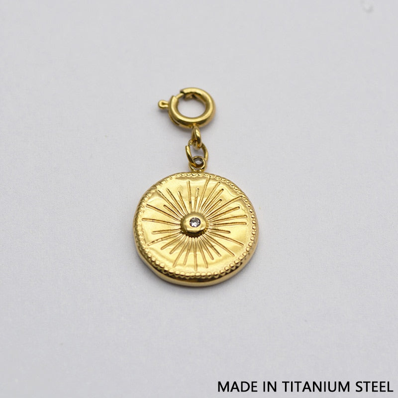 Star & Eye Natural Stone Charm Necklaces