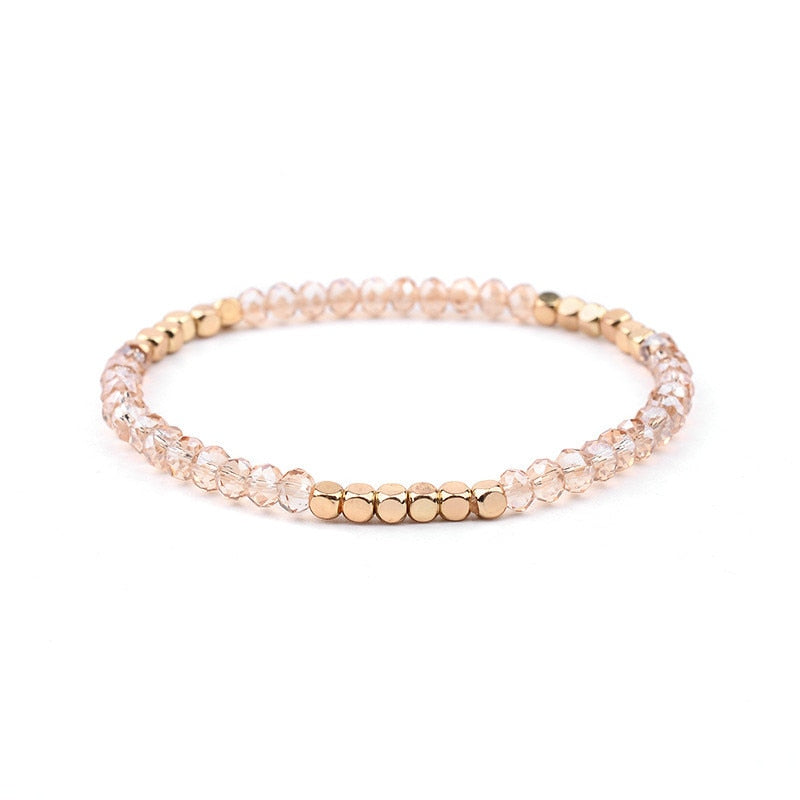 Natural Crystal Bracelets Delicate Beaded