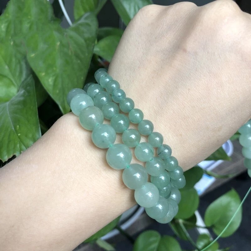 Natural Green Aventurine Jades Round Loose Stone
