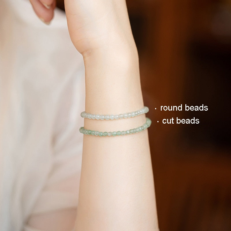 Round/Cut Stone Natural Jade Beads Beaded Bracelets