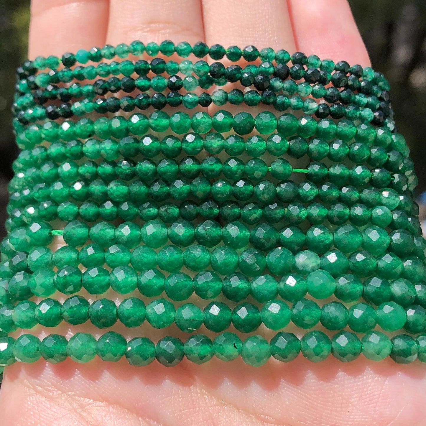 Natural Stone Faceted Cutting Loose Round Tiny Seed
