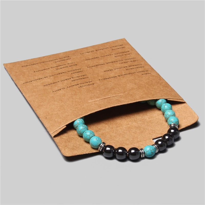 Men Bracelet Natural Hematite Tiger Eye Bead