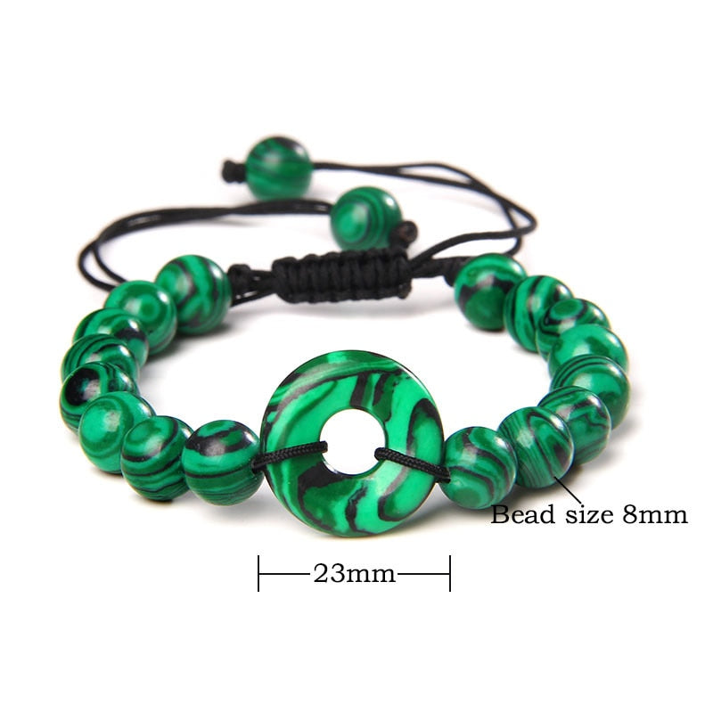 Lucky Jad Bracelets Men Natural Moss Bracelet