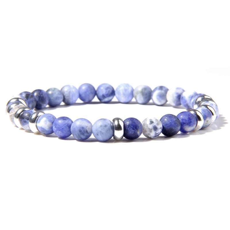 Hematite Bracelets Matte Rainbow Flash Moonstone