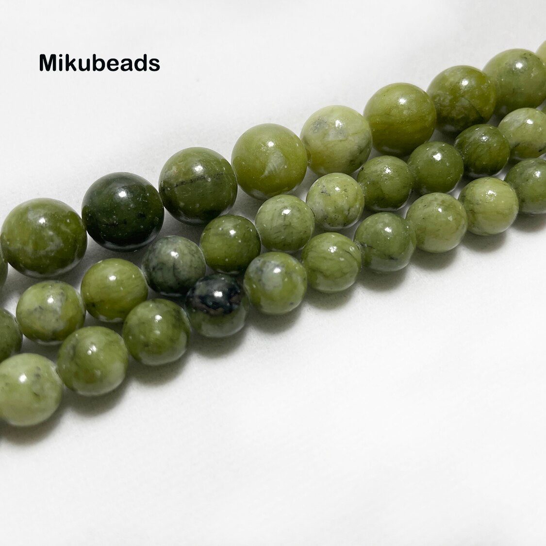 Wholesale Natural Green Jade Stone Smooth Round