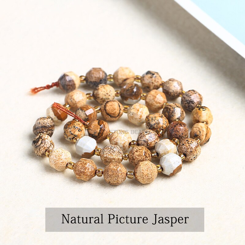 Natural Olive Beads Jasper Opal Howlite Lepidolite Stone