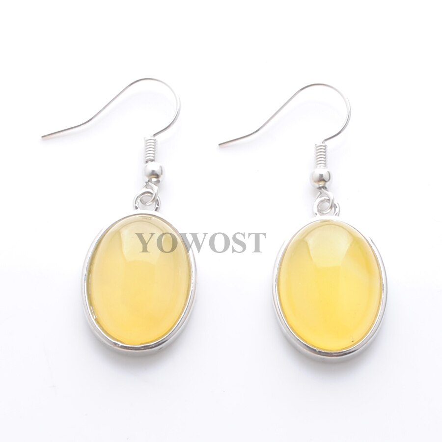 1 Pairs Natural Stone Dangle Earrings Beads