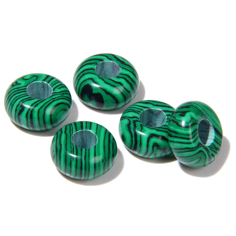 Wholesale Big Hole Bead Pendant Natural Round Jades