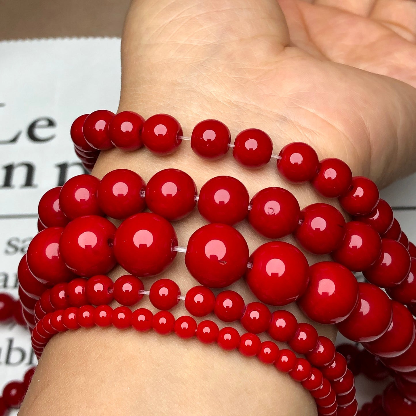 Red Coral Jades Beads Natural Stone Beads
