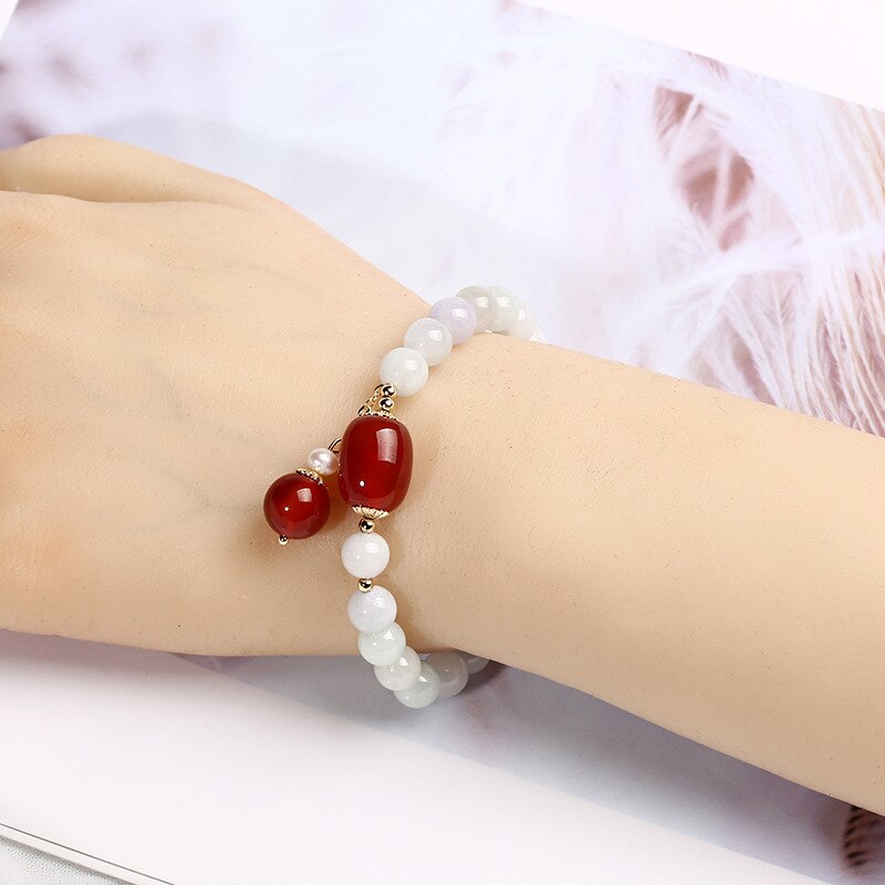 Jade Beads Bracelet Bangle For Women