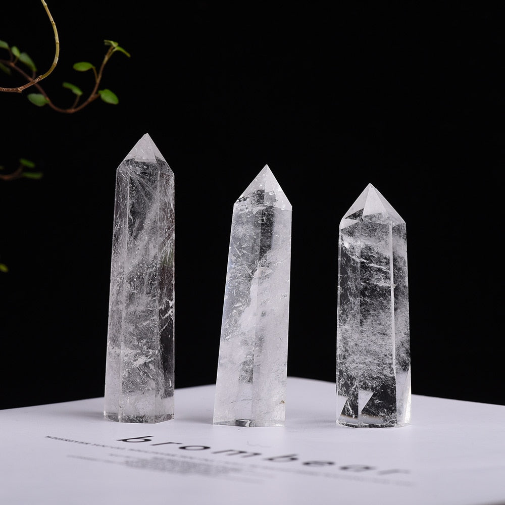 Natural white Crystal clear quartz Quartz Crystal