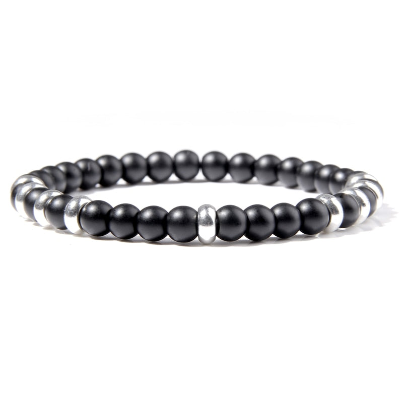 Hematite Bracelets Matte Rainbow Flash Moonstone