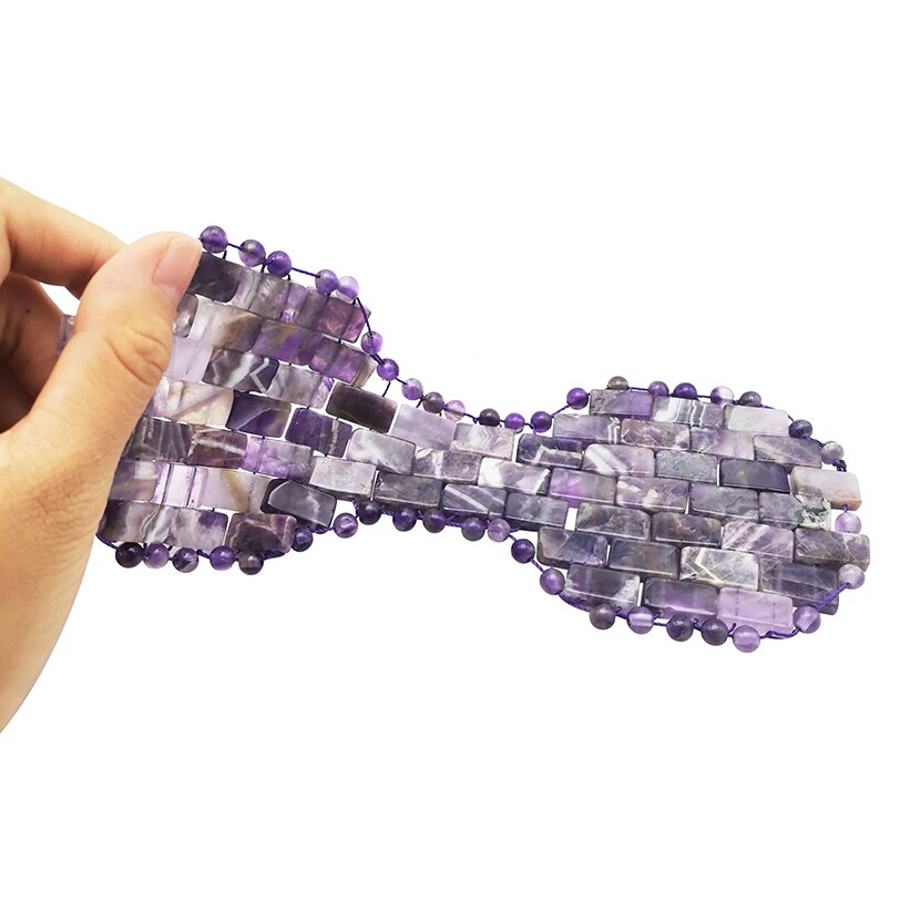 Heart Shape Jade Eye Mask Amethyst Facial Massager