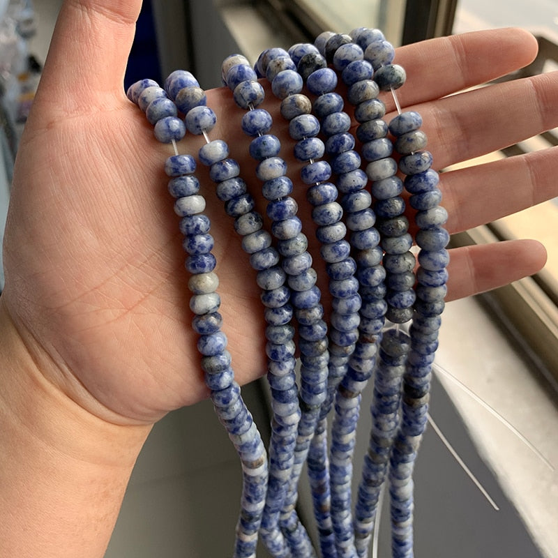 Abacus Beads Rondelle Shape Lapis Jaspers Jades Amazonite