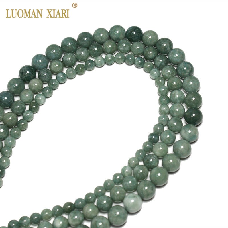 Green Jades Round Natural Stone Beads