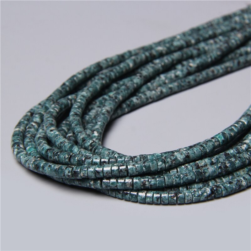 Natural Flat Disc Round Stone Crystal Jades Spacer Beads