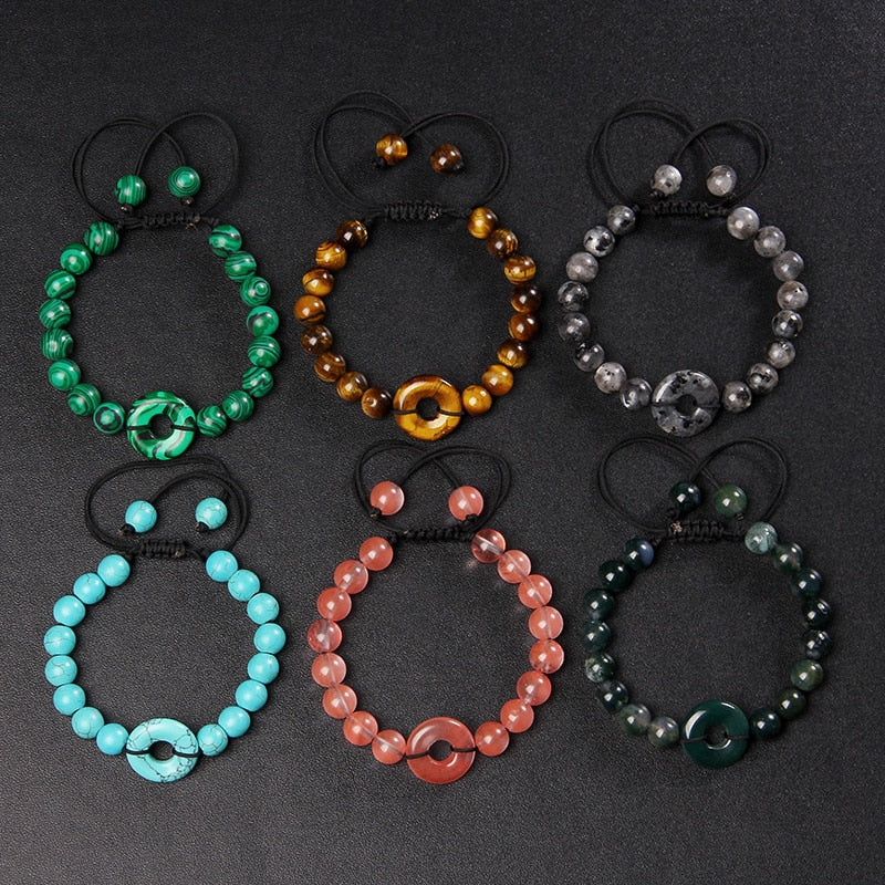 Lucky Jad Bracelets Men Natural Moss Bracelet