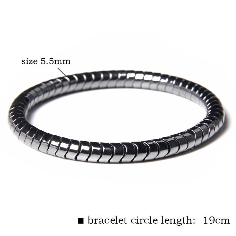 Natural Hematite Chips Beads Bracelets Men Fashion