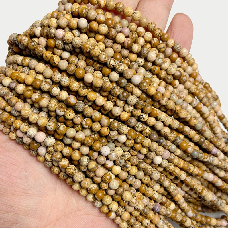 Natural Jades Agates Stone Beads Loose Isolation