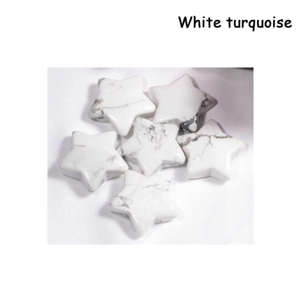 Pentagram Statue Rose Quartz Amethyst Healing Crystal