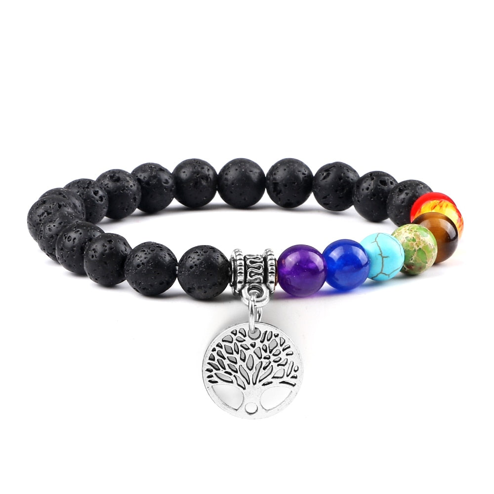 7 Chakra Life Tree Bracelets Natural Stone Healing