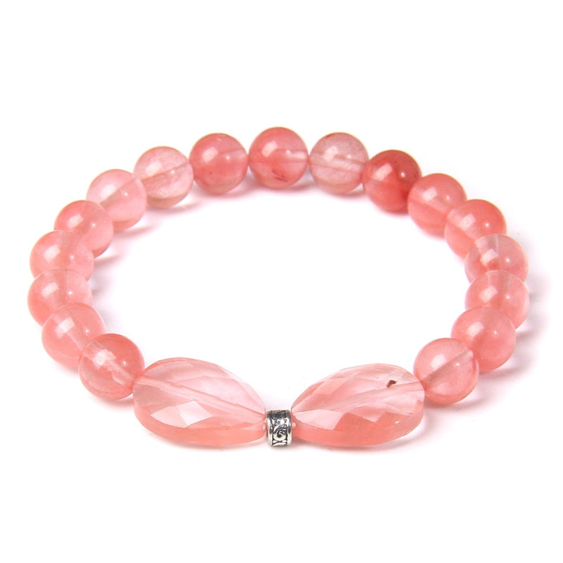 Faceted Natural Reiki Amethysts Butterfly Charm Bracelets