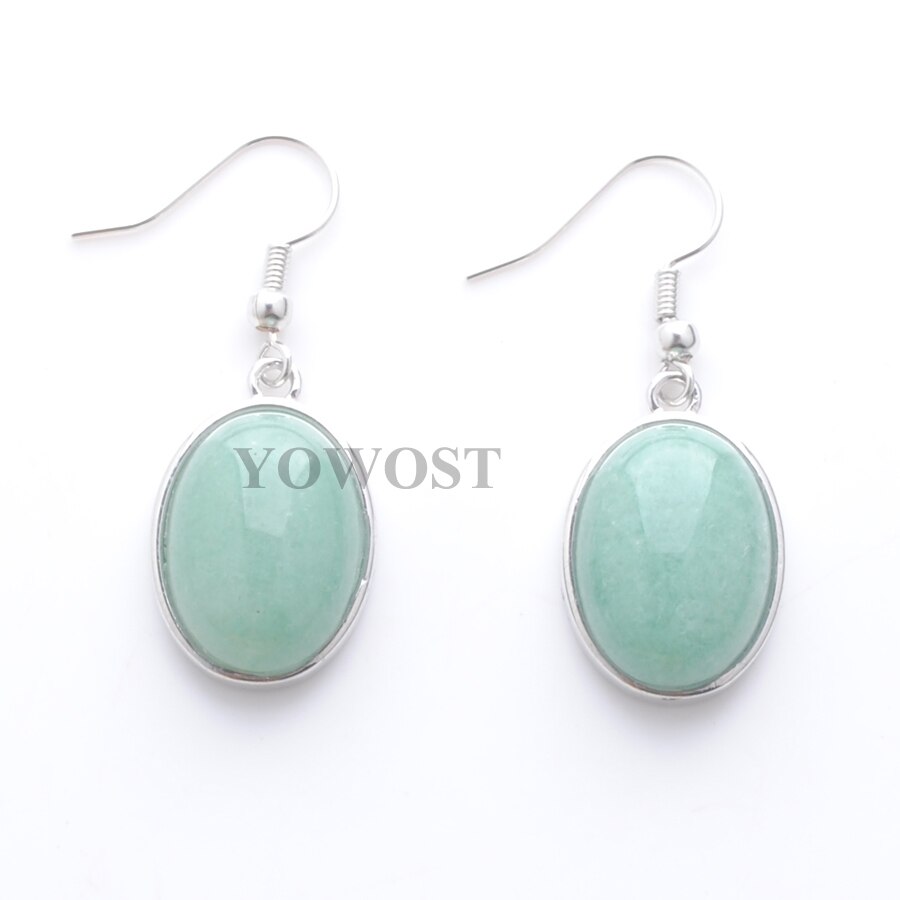 1 Pairs Natural Stone Dangle Earrings Beads