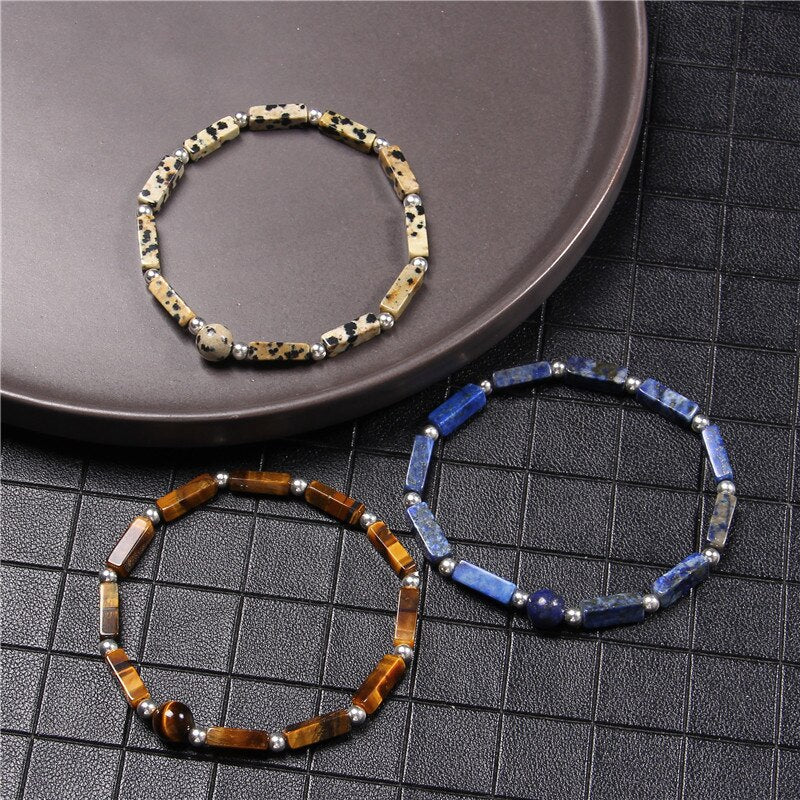 Natural Tiger Eye Bracelets Men Handmade