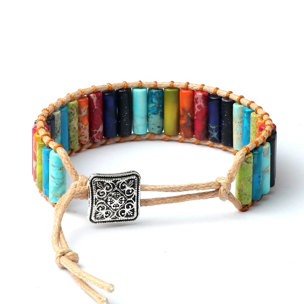 Bohemian Cylinder Emperor Stone Bracelet Vintage