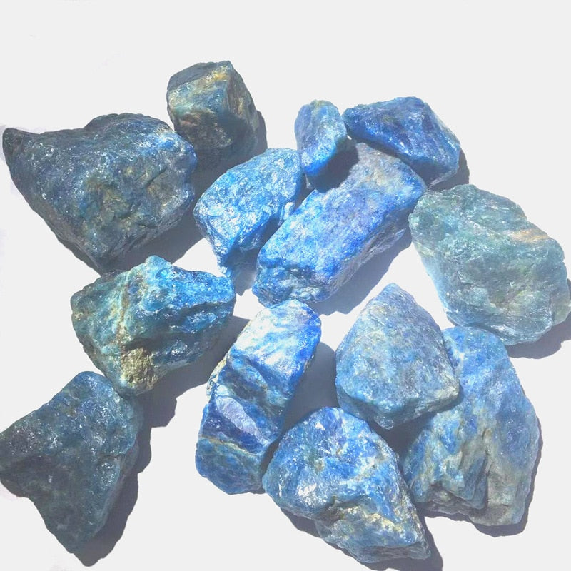 Natural Raw Blue Apatite Rough Stones Crystal