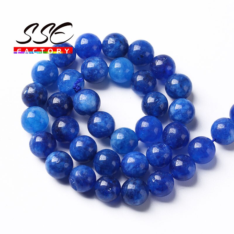 Natural Kyanite Jades Blue Stone Beads For Jewelry