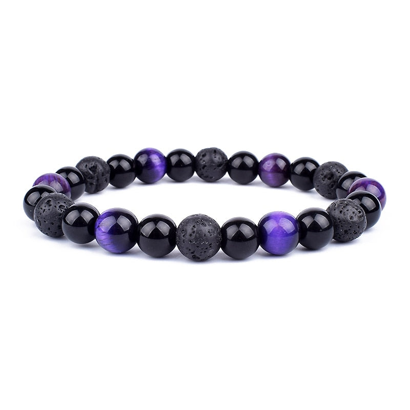 Tiger Eye Obsidian Hematite Beads Bracelets Magnetic