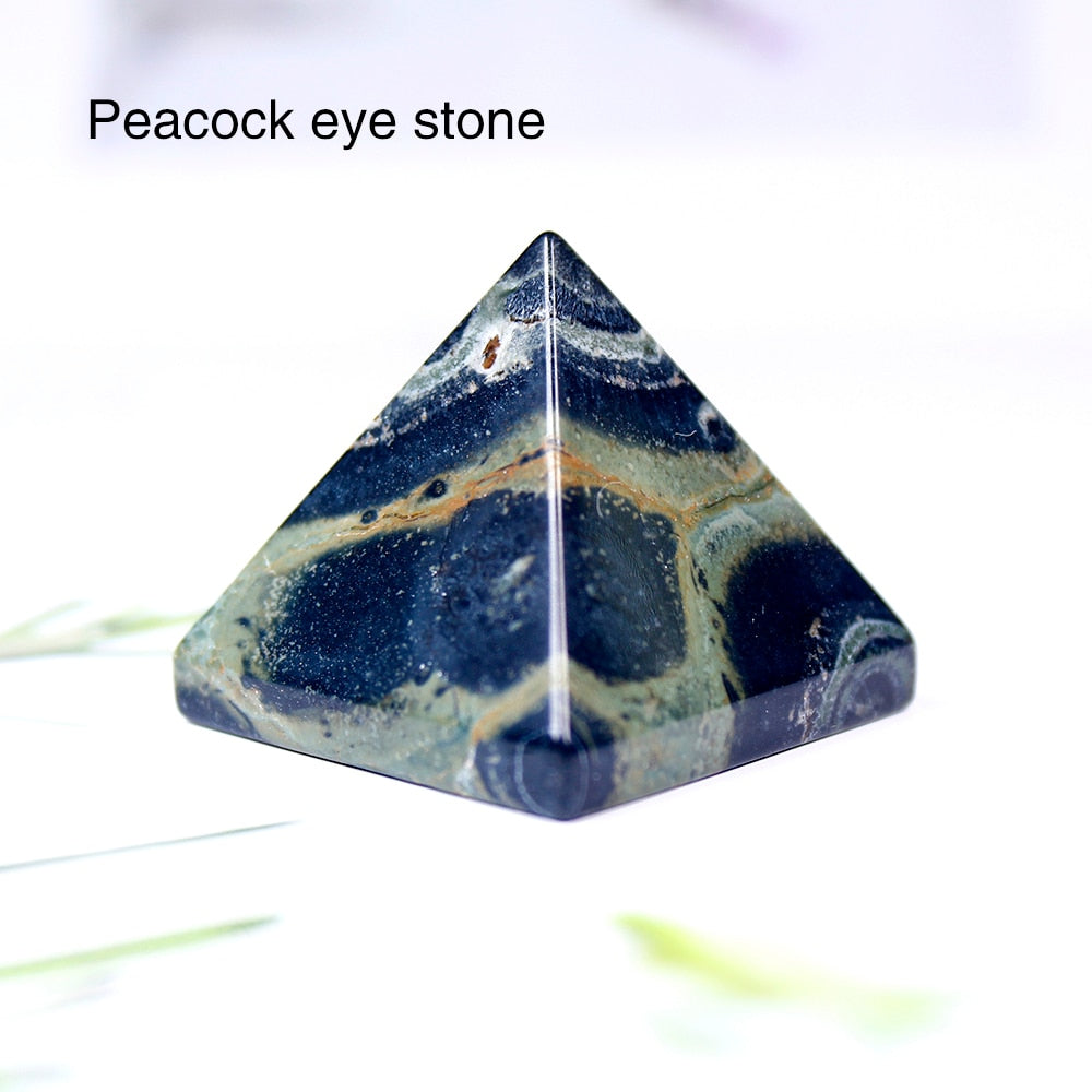 Natural Crystal Pyramid Healing Crystal Crafts Rose
