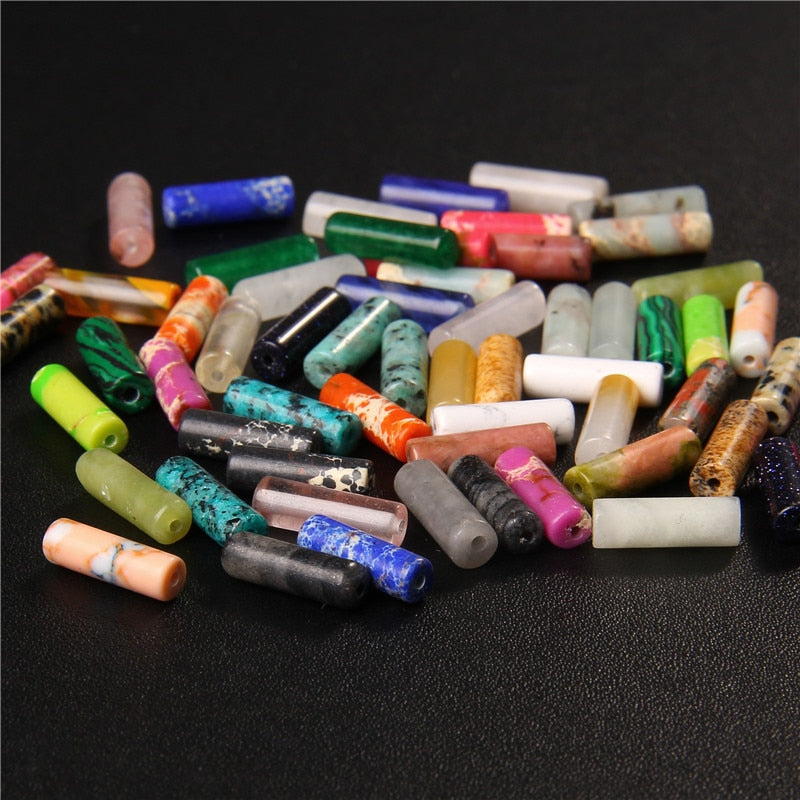 Cylinder Shape Stone Beads Jaspers