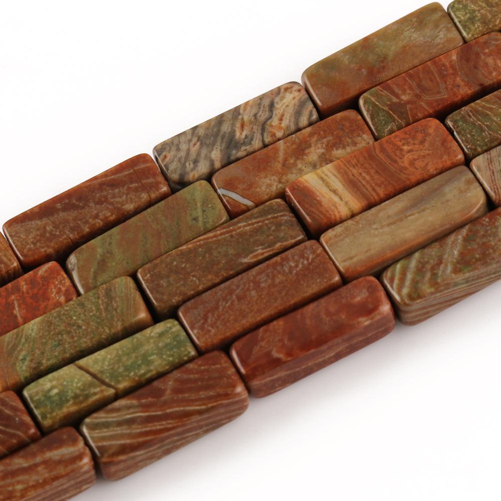 Natural Stone Rectangle Tiger Eye Labradorite Opal Jades