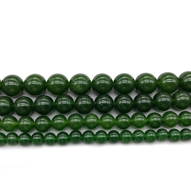 Natural Stone Taiwan Green Jades Beads