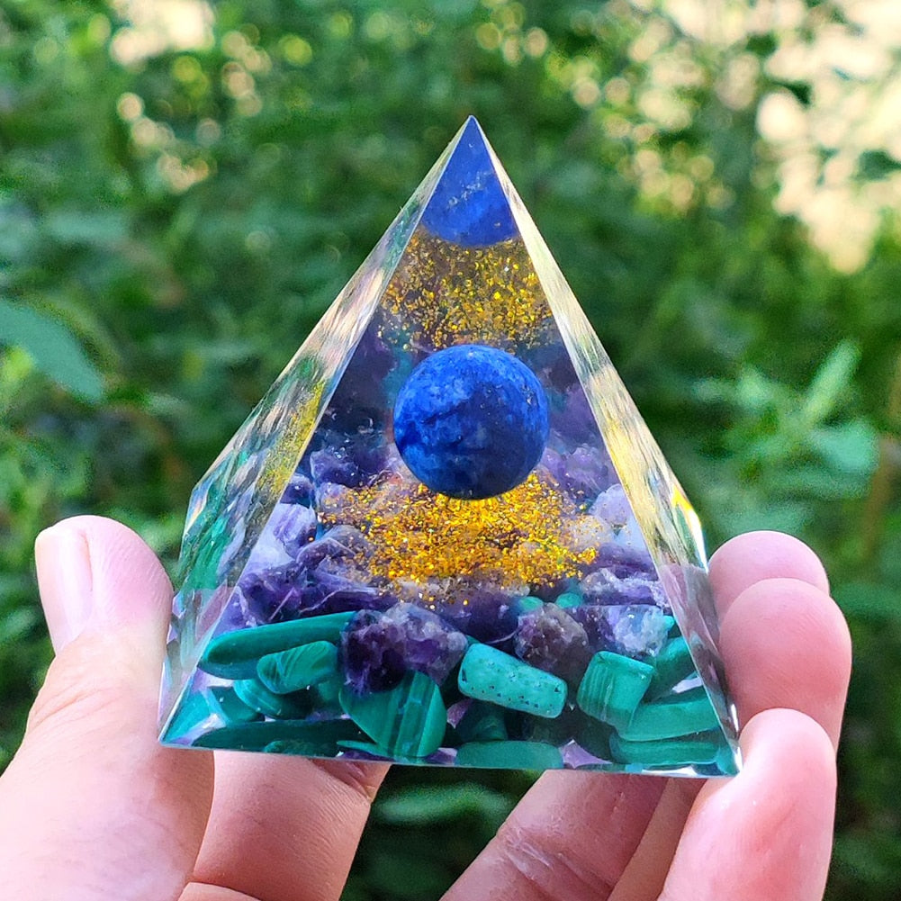 Orgonite Pyramid Crystals Natural Stone Orgone