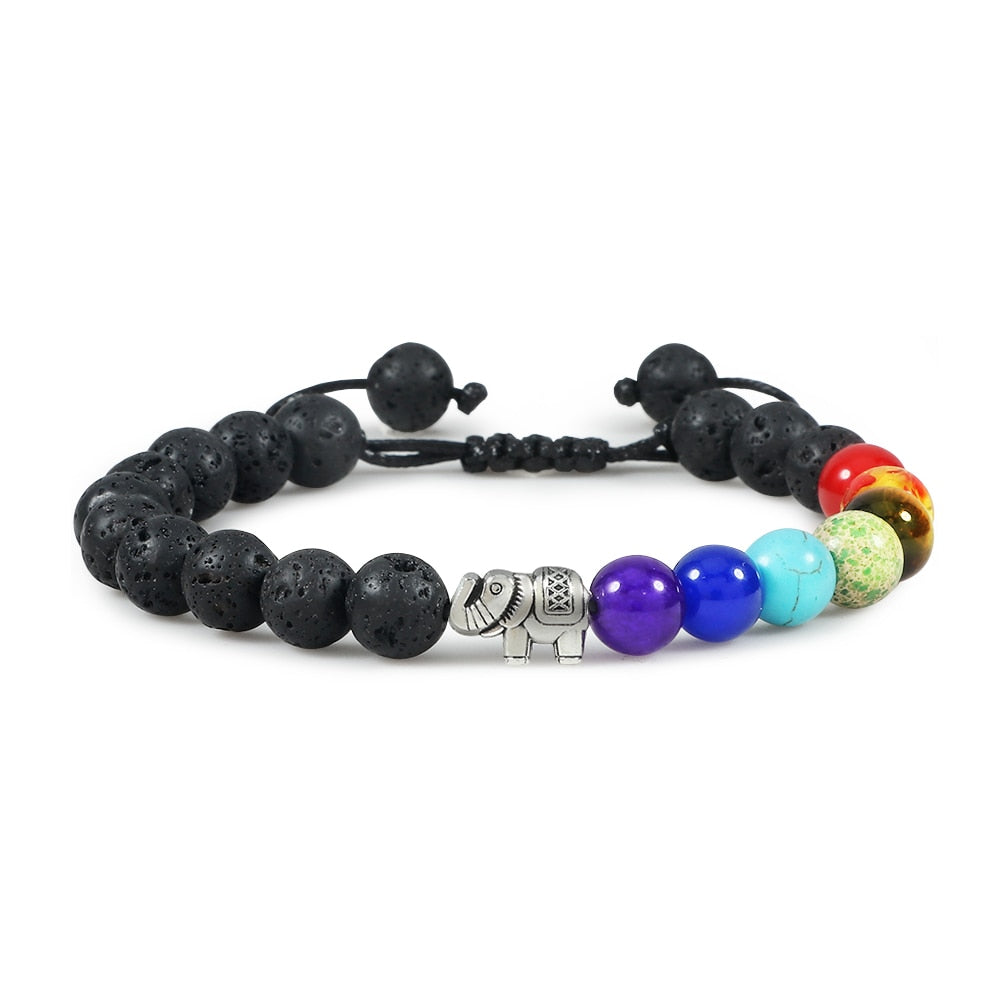 Stone Tiger Eye 7 Chakra Bracelets & Bangles