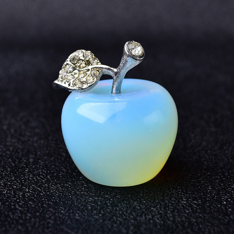 Natural crystal Colorful quartz stone opal apple