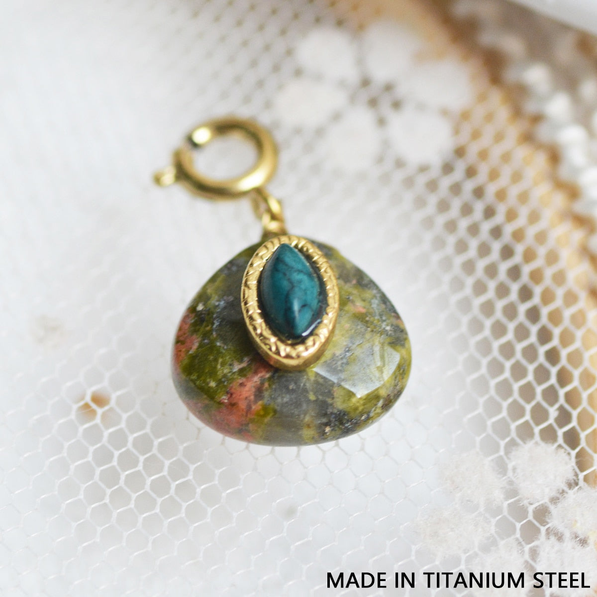 Star & Eye Natural Stone Charm Necklaces