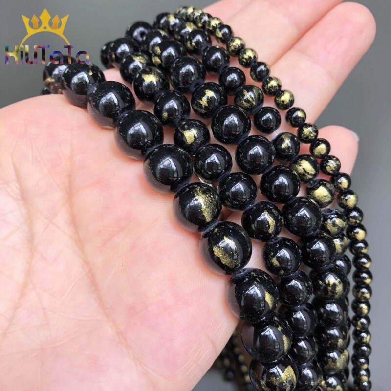 Natural Stone Black Lapis Lazuli Jades Loose Spacer